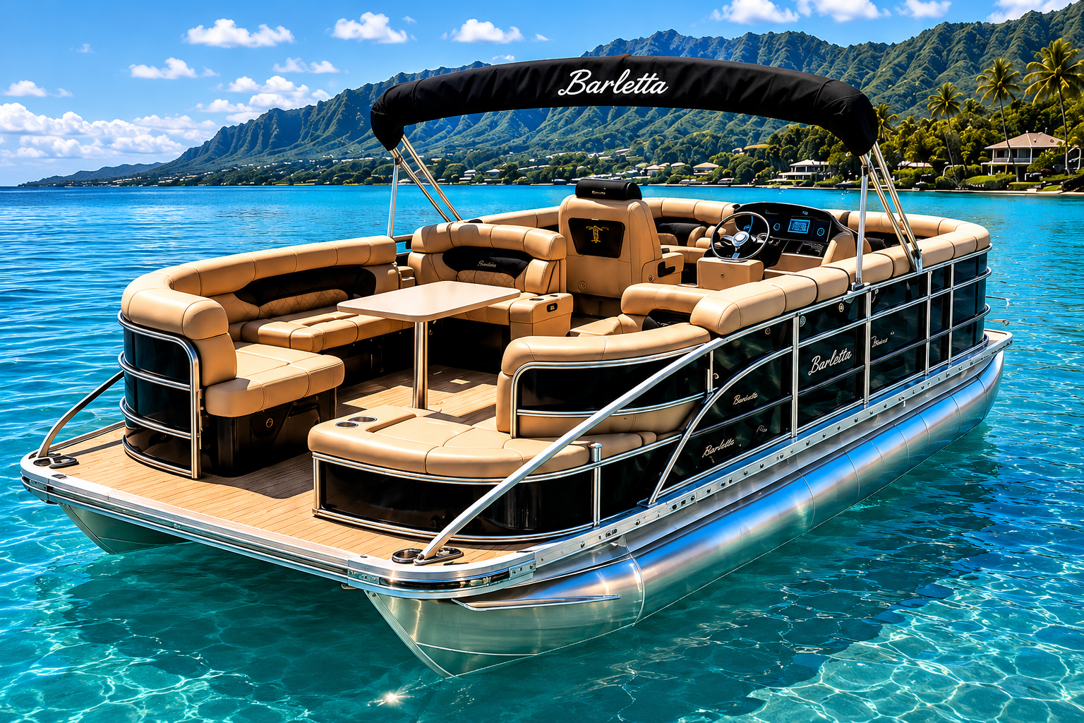 The actual Barletta pontoon members enjoy